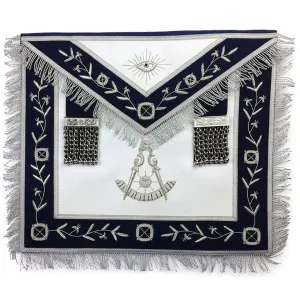 Past Master Blue Lodge Apron - Navy Blue Velvet