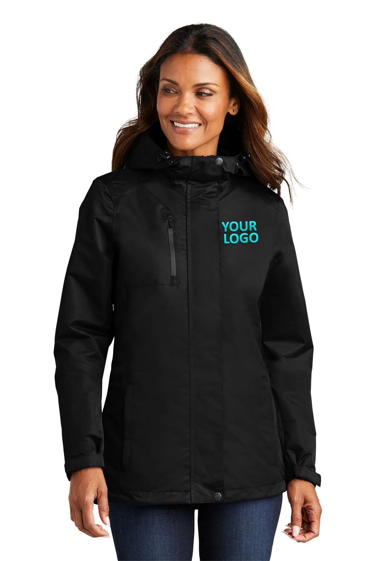 Port Authority Ladies All-Conditions Branded Jackets, Black