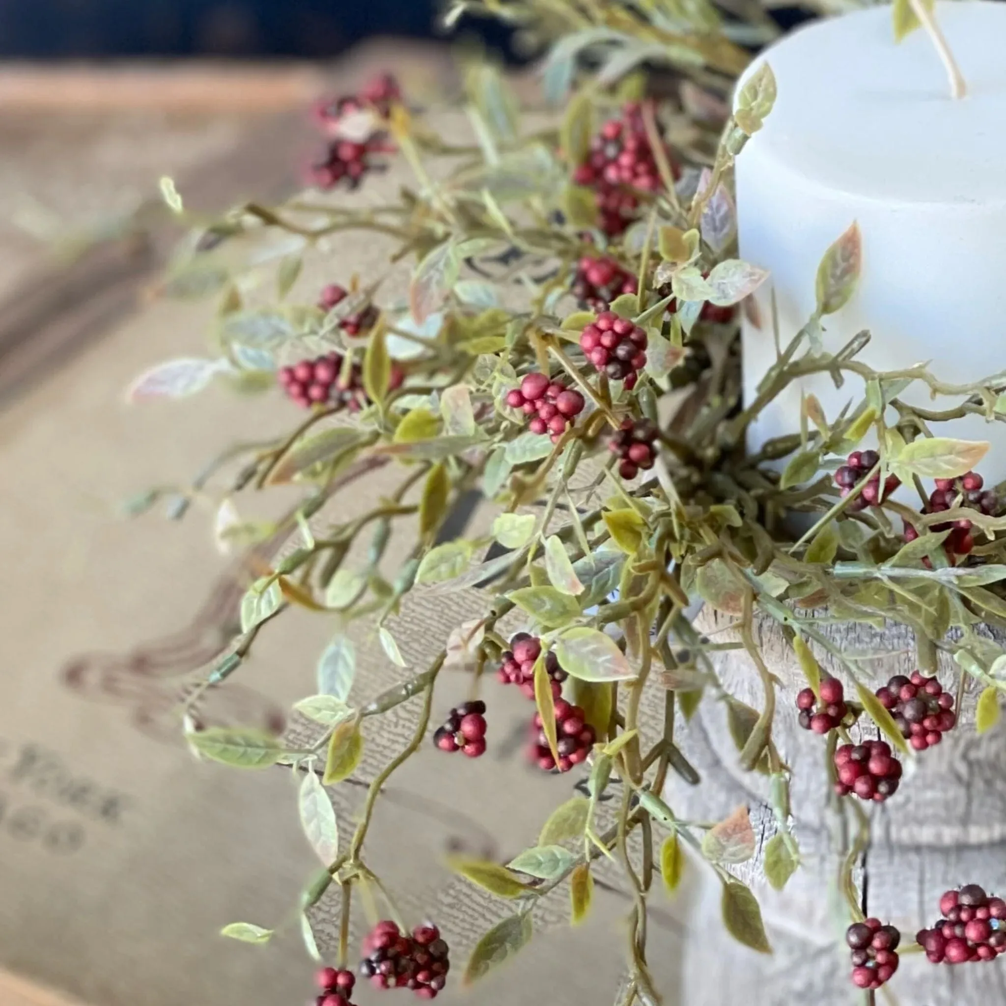 Red Hasp Berry Candle Ring