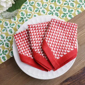 Red Triangle Napkin | Set of 4