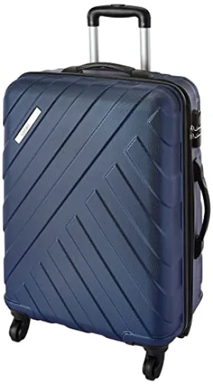 Safari Ray 65 cms Medium Check-in Polycarbonate (PC) Hard Sided 4 Wheels 360 Degree Rotation Luggage/Suitcase/Trolley Bag (Midnight Blue)