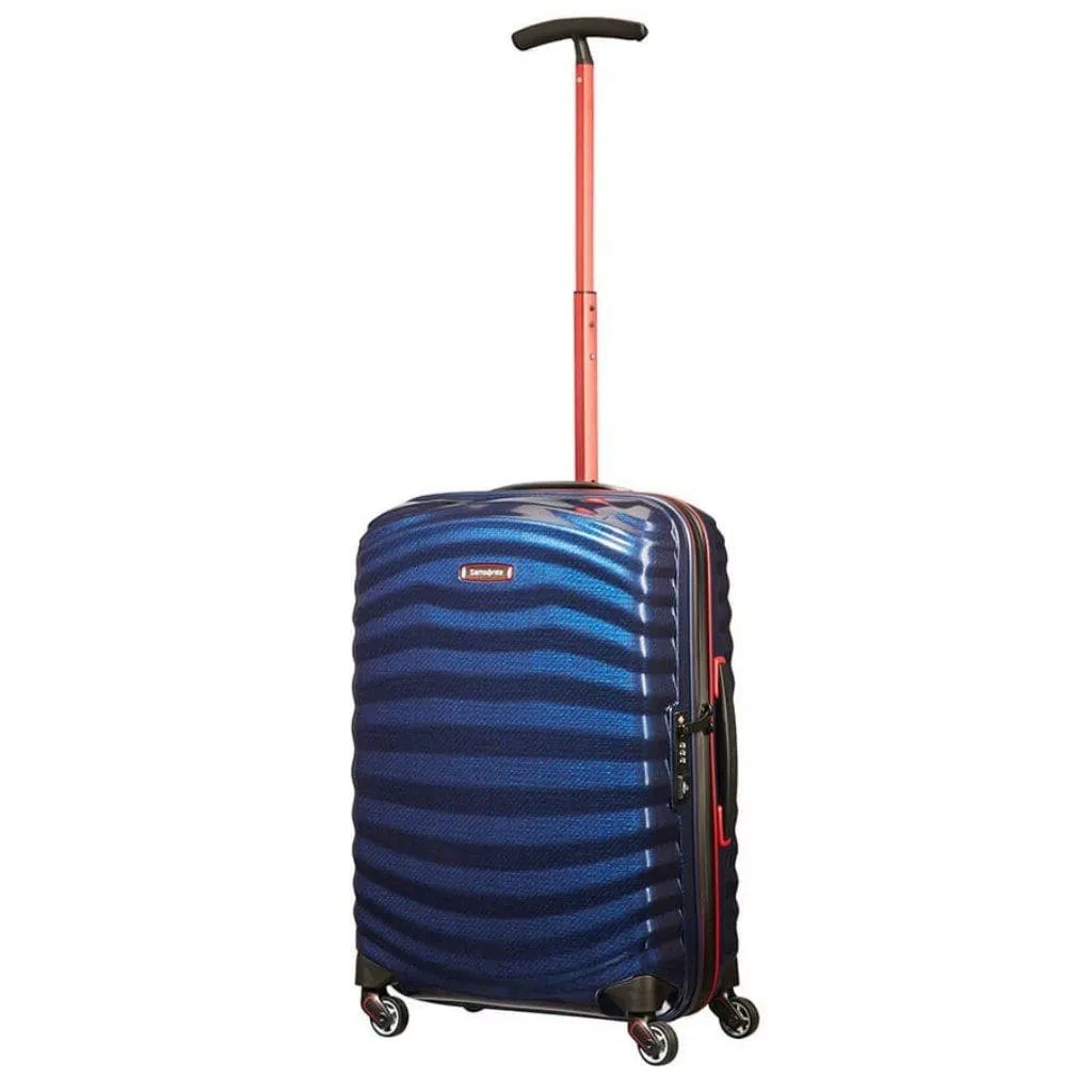 Samsonite Lite-Shock Sport Cabin 55cm Suitcase - Nautical Blue/Red