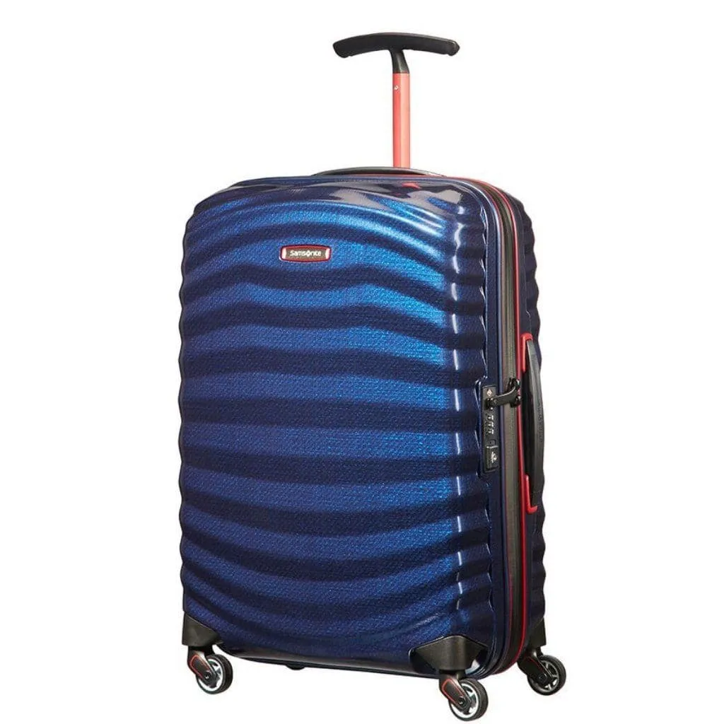 Samsonite Lite-Shock Sport Cabin 55cm Suitcase - Nautical Blue/Red