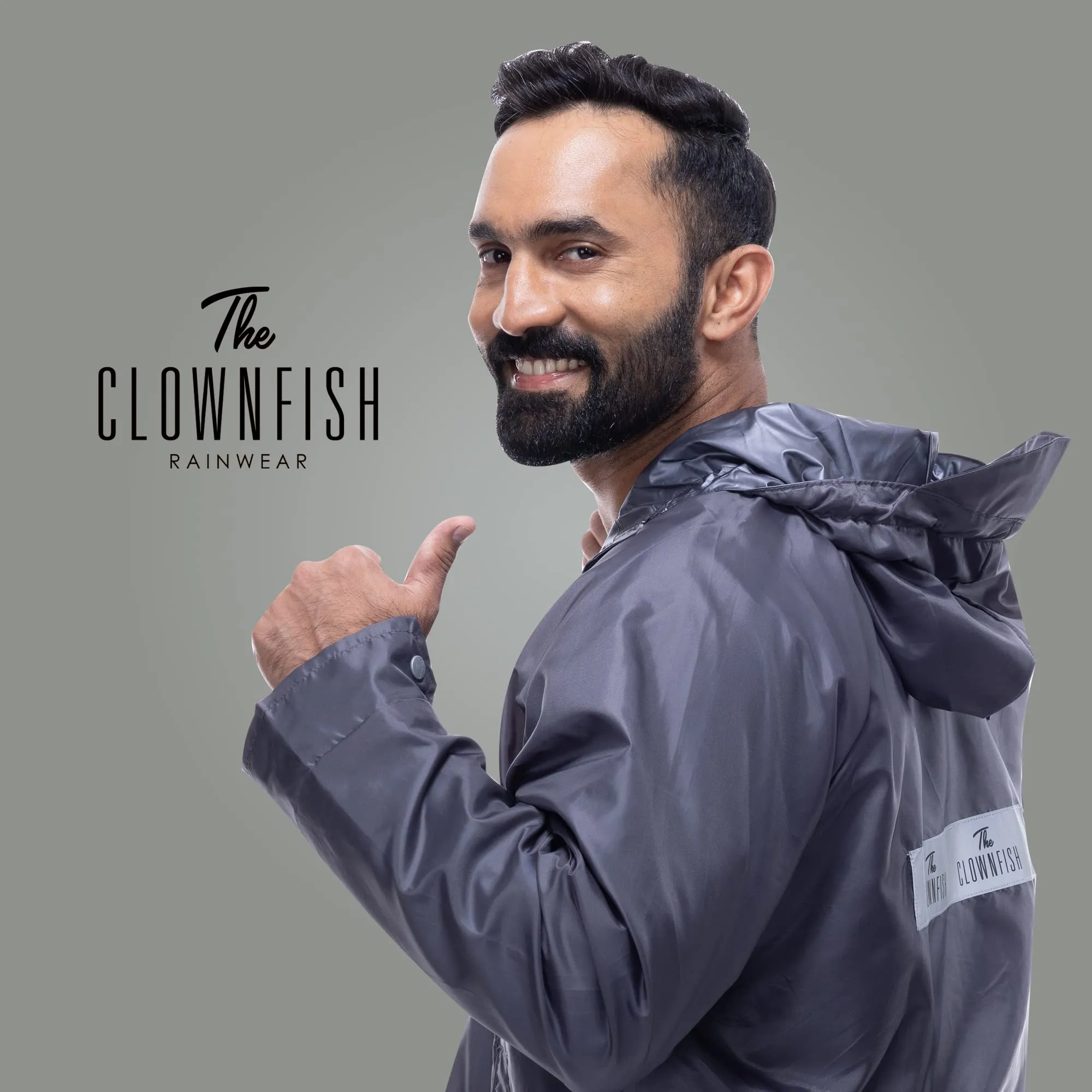 THE CLOWNFISH Nylon Rain Coat For Men Waterproof For Bike Reversible Double Layer With Hood Raincoat For Men. Set Of Top And Bottom Packed In A Storage Bag Captain Pro Series (Black, X-Large)