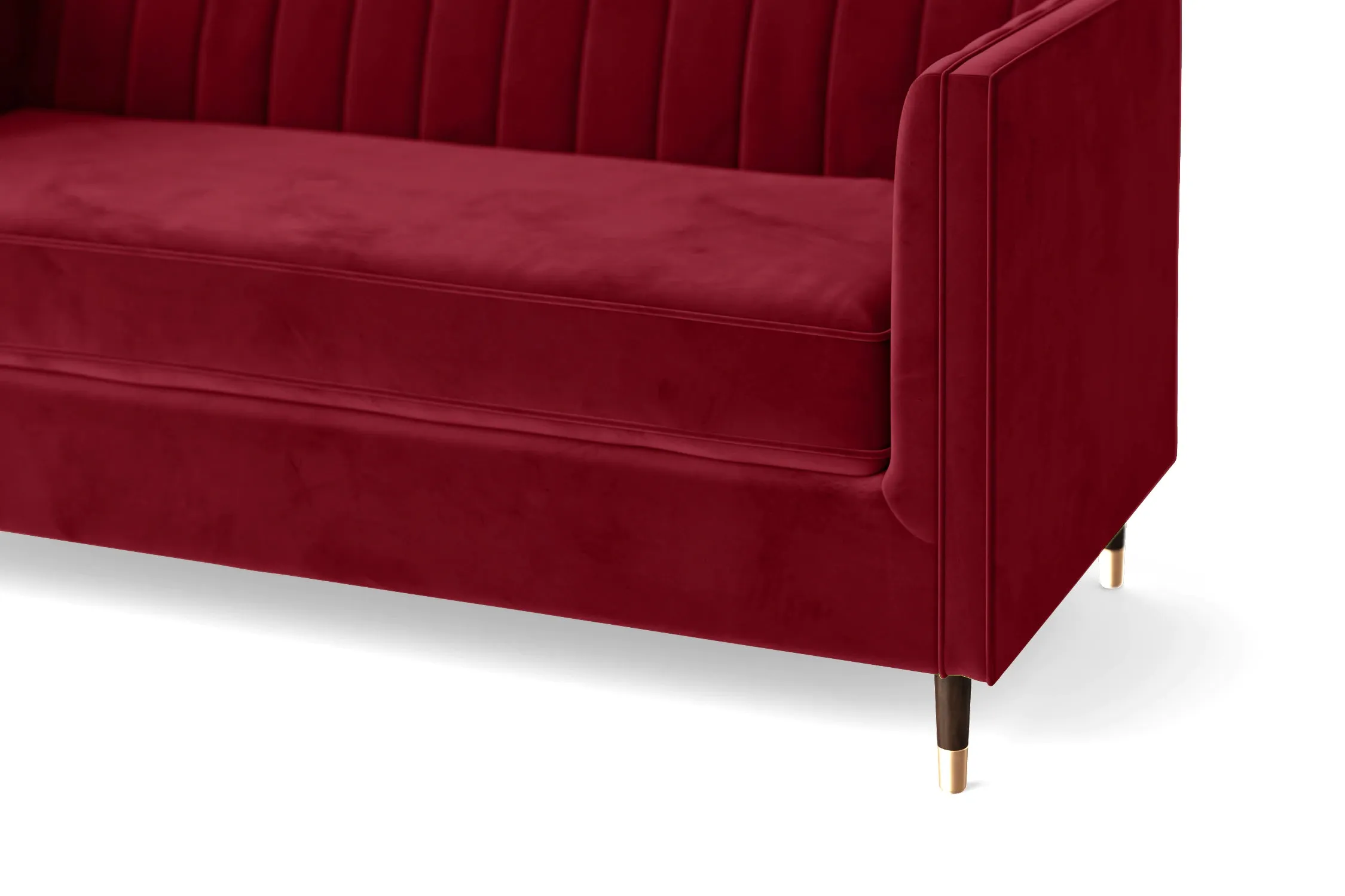 Tivoli 4 Seater Sofa Red Velvet