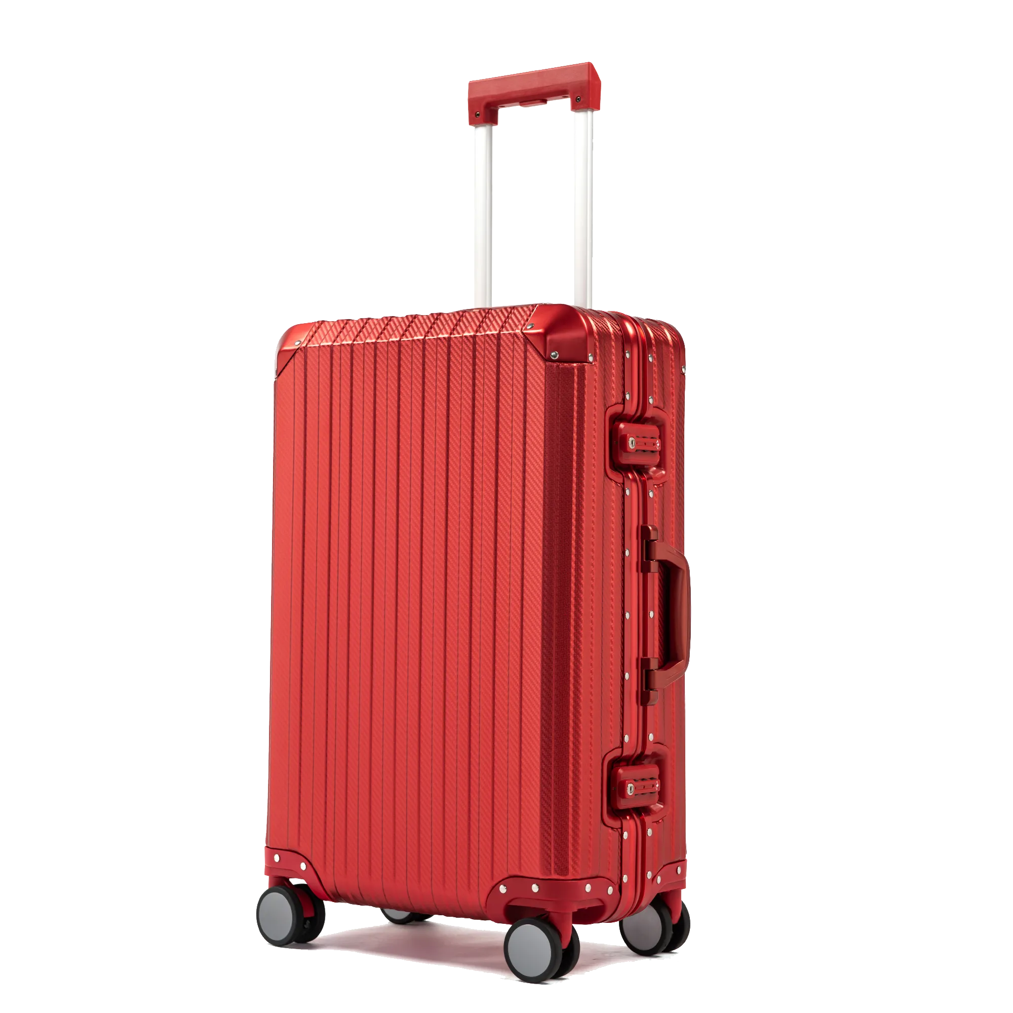 TREK Aluminum Suitcase Red