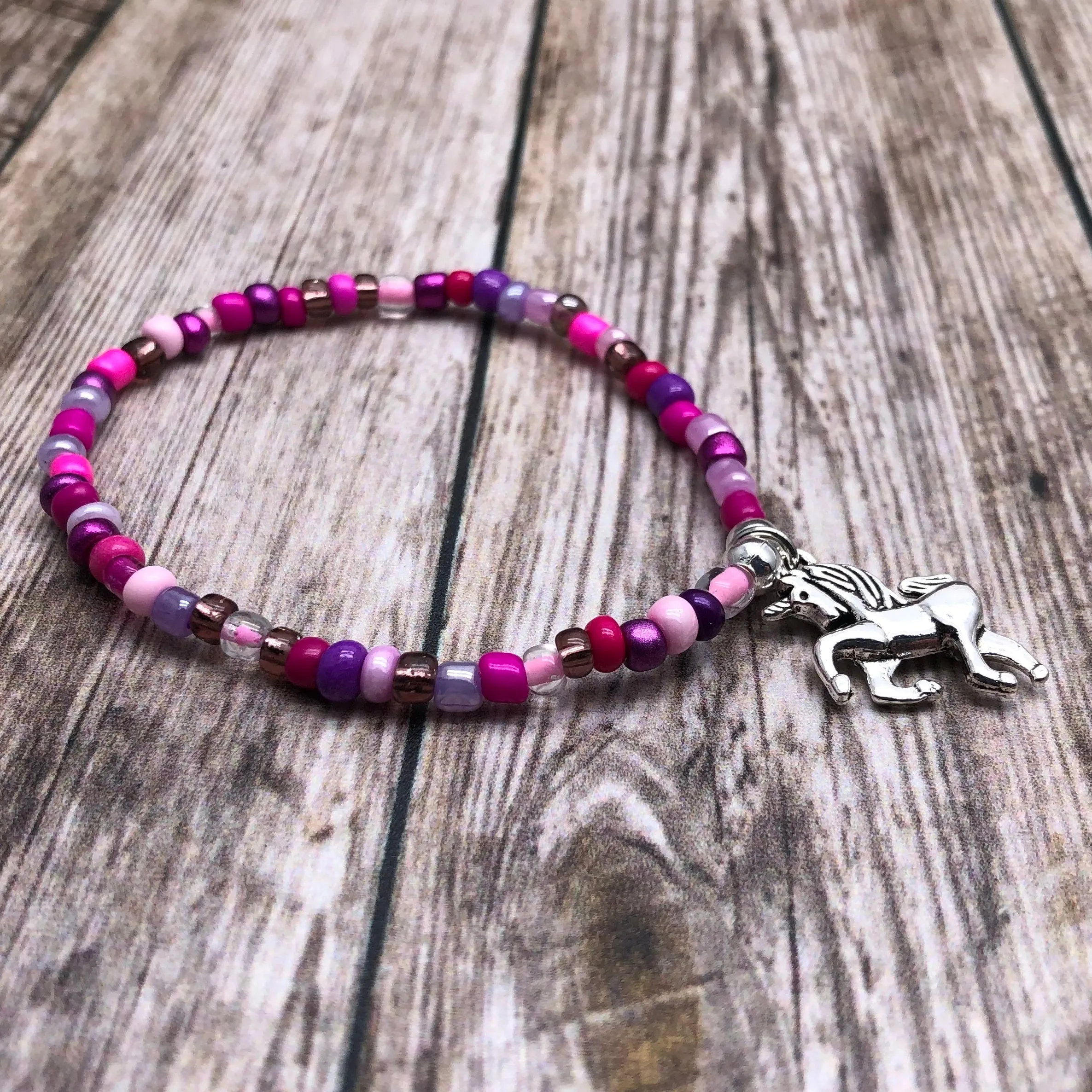 Unicorn Charm Bracelet - Colour Choice