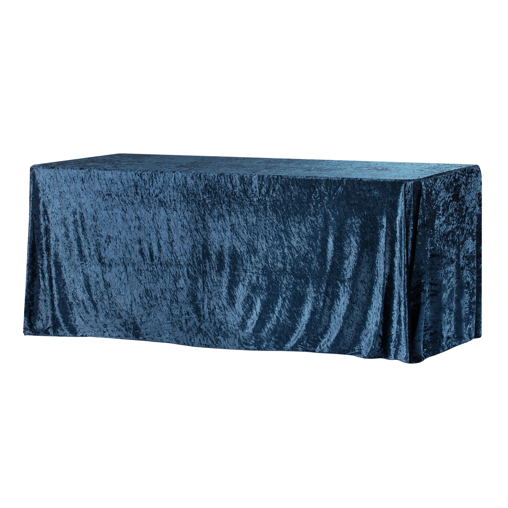 Velvet 90"x132" Rectangular Tablecloth - Navy Blue