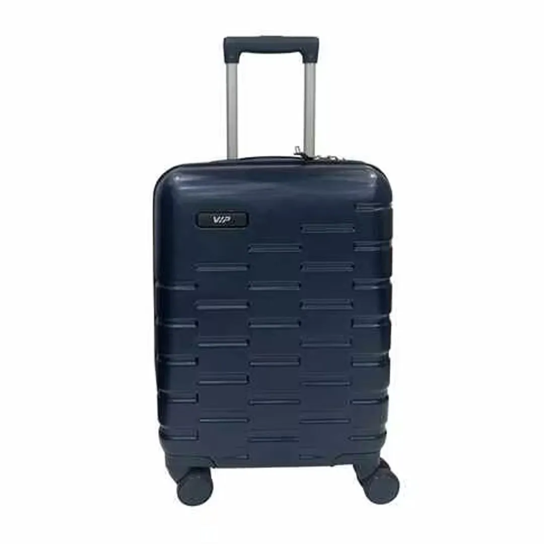 VIP Xion 4 Wheel Hard Casing Cabin Luggage Trolley 33x57x80cm Large navy Blue